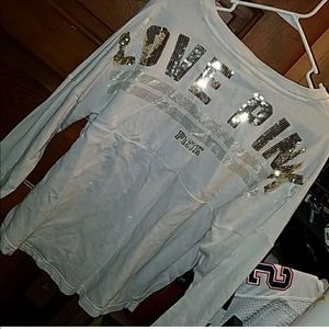 Gold sequined crew